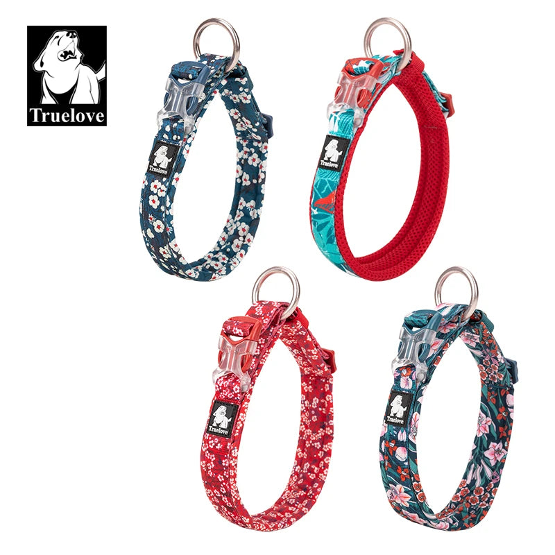 Truelove Floral Padded Pet Collar