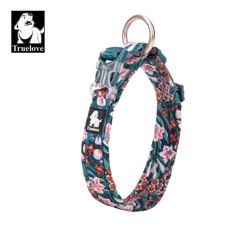 Truelove Floral Padded Pet Collar