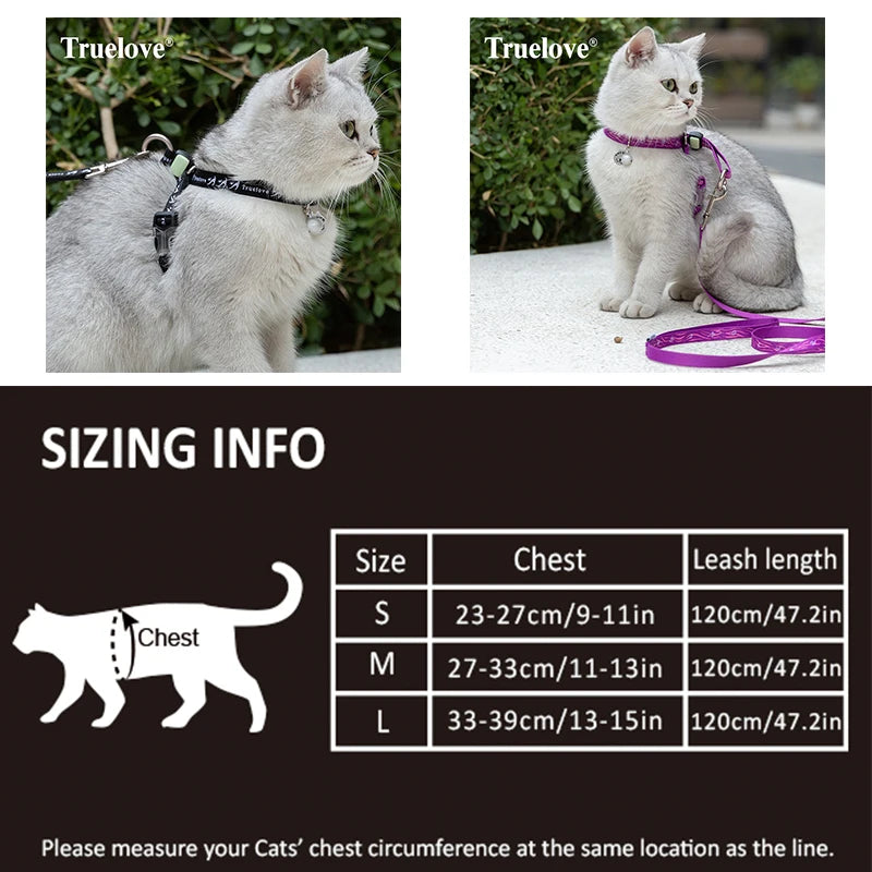 Truelove Pet Cat  Harness and Leash Set