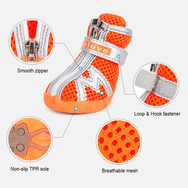 Truelove Mesh Fabric Dog Shoes