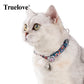 Truelove Cat Floral Collar with Bell and Kitten Nameplate