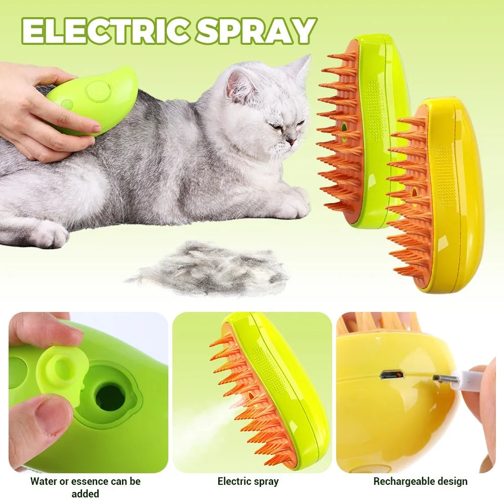 3 in 1 Electric Cat & Dog Steam Brush