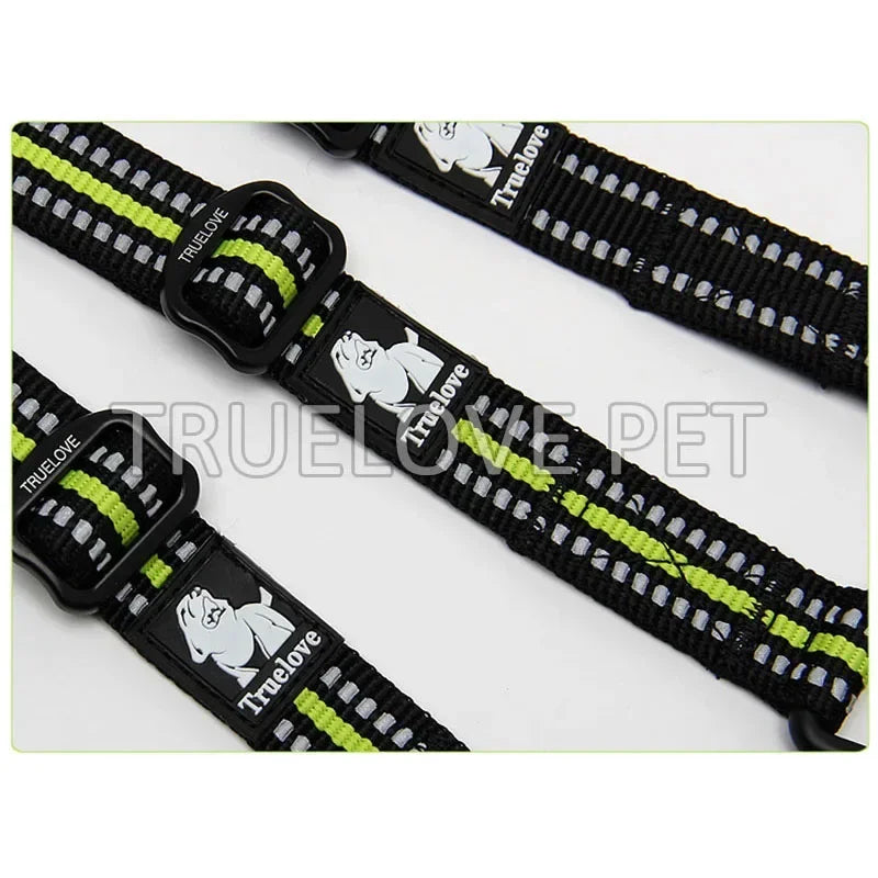 Truelove Reflective Nylon Double Dog Leash