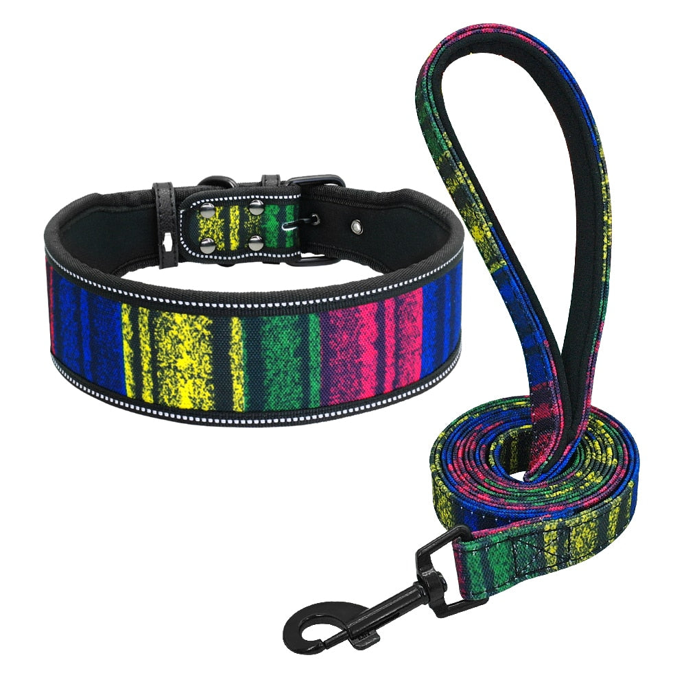 Reflective Padded Nylon Dog Collar