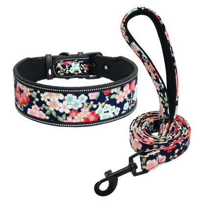 Reflective Padded Nylon Dog Collar