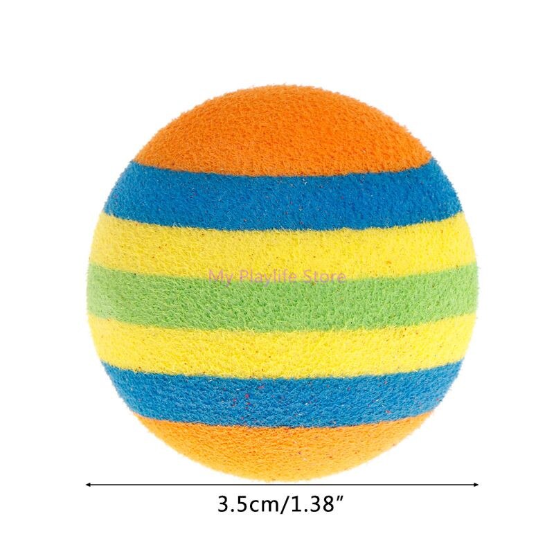 Rainbow Cat Toy Balls - 10 Pcs