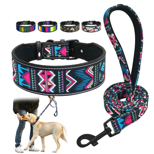 Reflective Padded Nylon Dog Collar