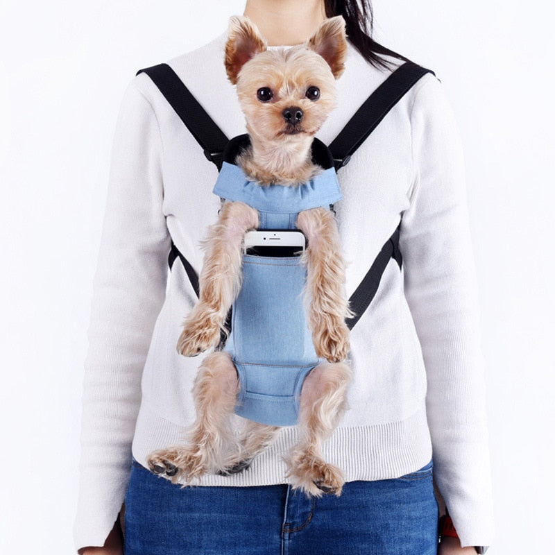 Adventurer's Denim Pet Backpack Carrier