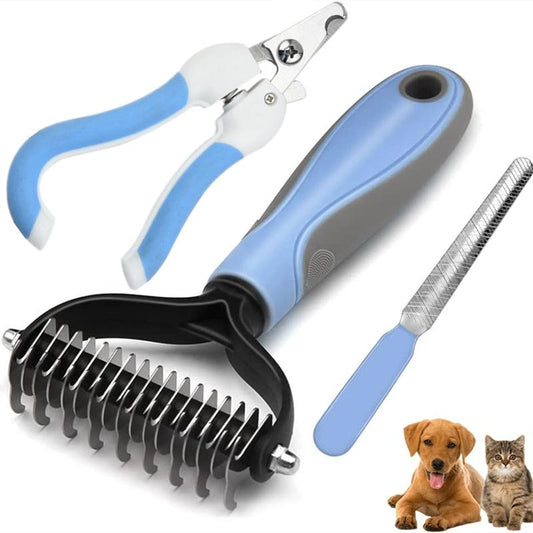 Pet Hair Knot Cutter and Grooming Set